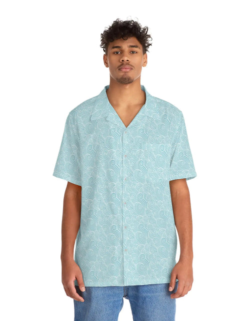 Load image into Gallery viewer, Men&#39;s Tropical Ocean Print Hawaiian Shirt
