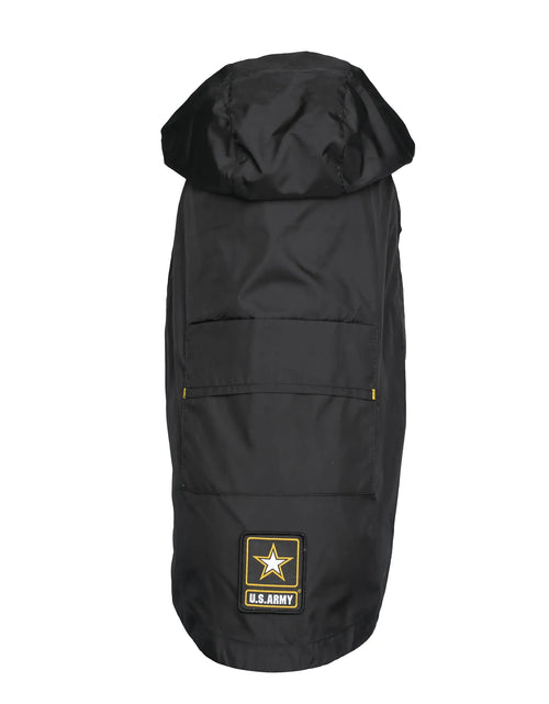 Load image into Gallery viewer, Black Packable Dog Raincoat

