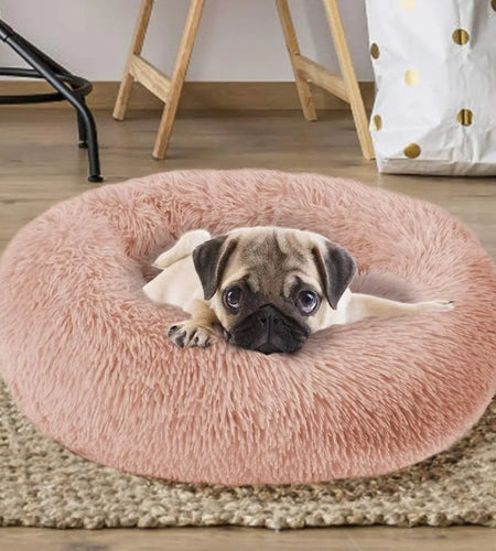 Calming Anti-Anxiety Donut Bed for Dogs and Cats