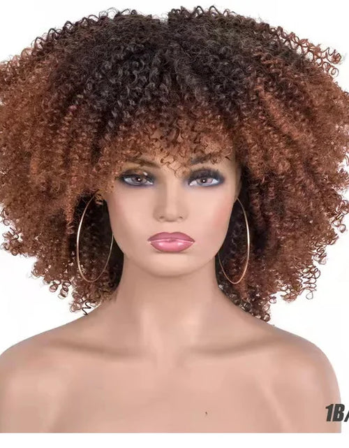 Load image into Gallery viewer, Curly Wig With Bangs
