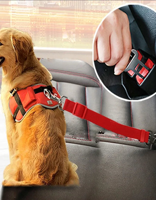 Load image into Gallery viewer, Pet Car Safety Belt Harness: Adjustable Seat Belt for Dogs and Cats
