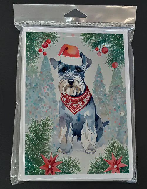 Load image into Gallery viewer, Schnauzer Christmas Greeting Cards Pack of 8
