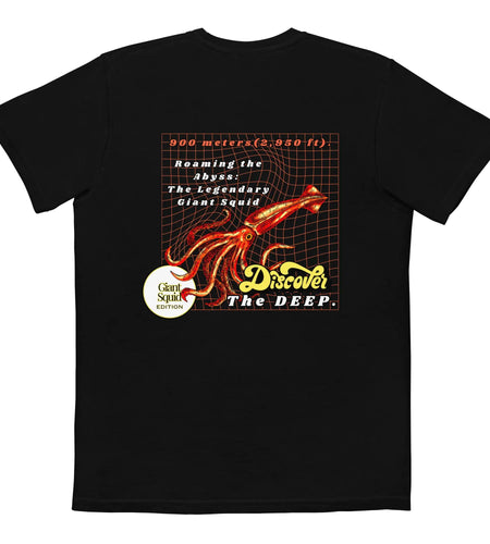 Discover the Deep Giant Squid Pocket T-shirt