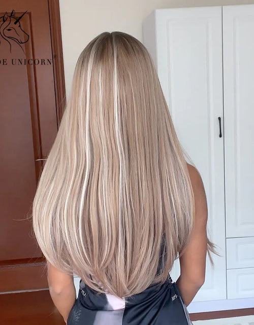 Load image into Gallery viewer, Synthetic Long Brown Wig
