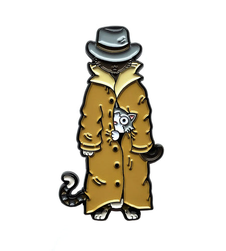 Trench Coat Cats Fridge Magnet