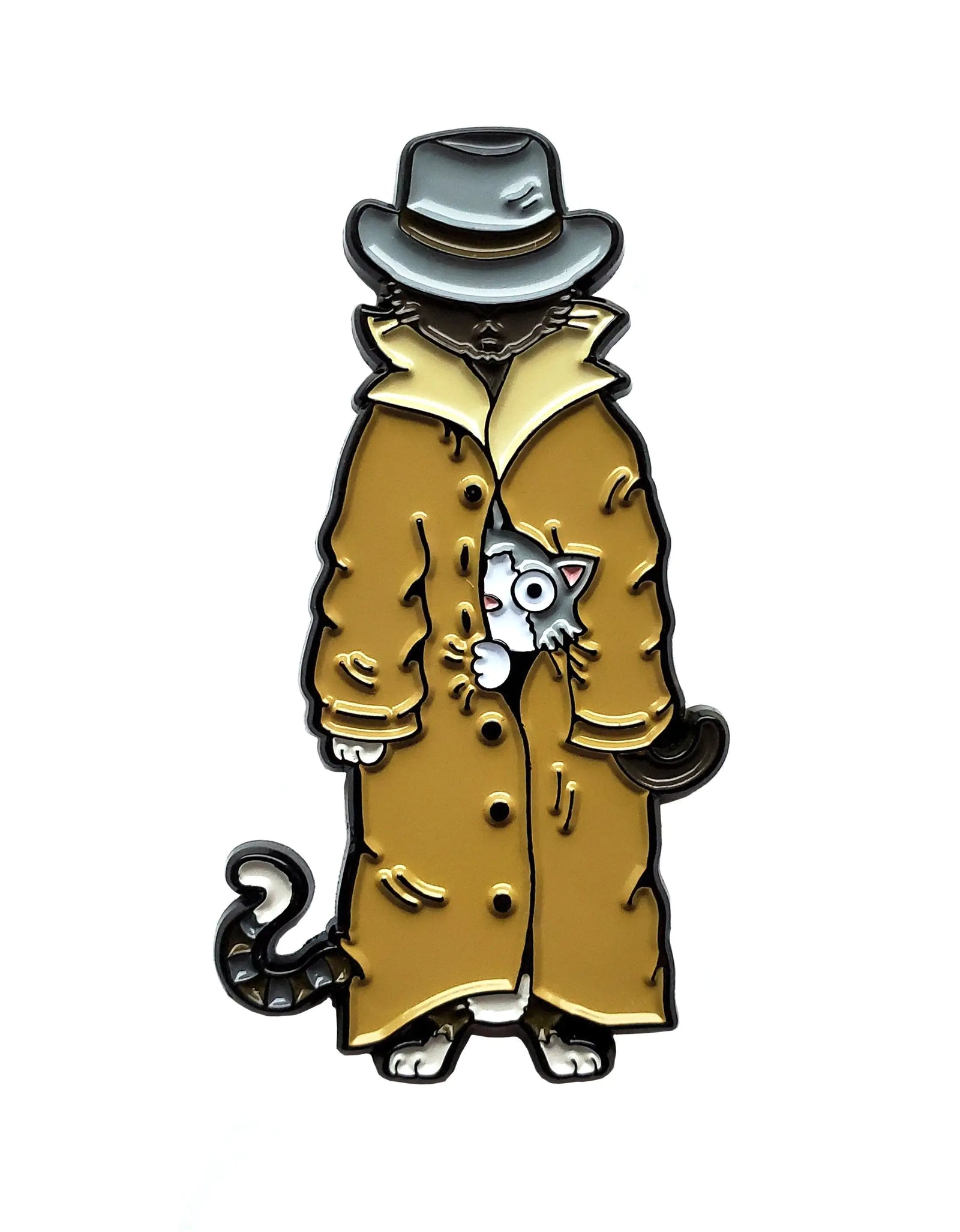 Trench Coat Cats Fridge Magnet