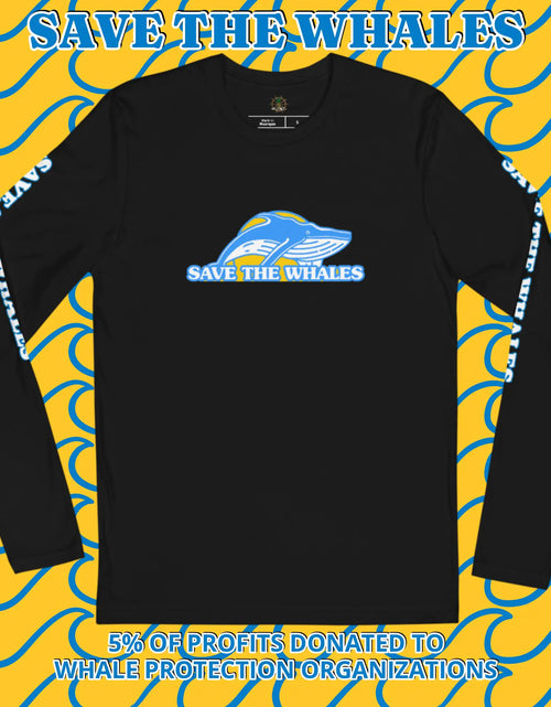 Load image into Gallery viewer, Save the Whales Long Sleeve Fitted Crew
