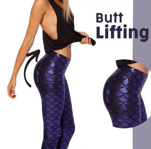 Load image into Gallery viewer, Leg Shaping Reflective Mermaid Leggings
