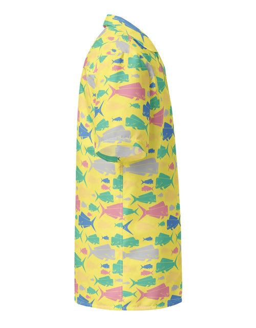 Load image into Gallery viewer, Dorado Fish Island Button Down Hawaiian Shirt - Coastal Summer 2024 Collection
