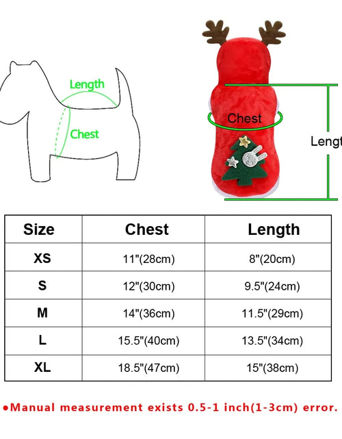 Load image into Gallery viewer, Christmas Cat Clothes Small Dogs Cats Santa Costume

