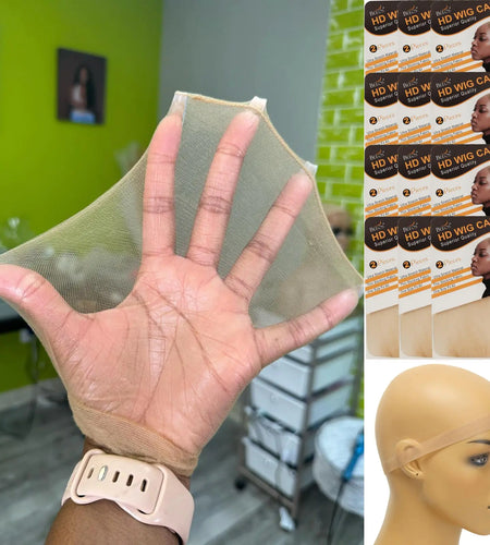 BEEOS SKINLIKE Real HD Wig Cap for Women, 24 Pieces Ultra-thin Invisible Brown Sheer Caps for Lace Front Wig Stretchy Stocking Wig Caps Wholesale 24 PCS