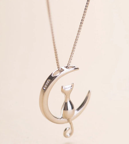 Cat Moon Necklace
