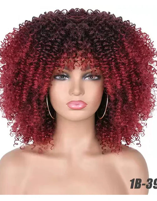 Load image into Gallery viewer, Curly Wig With Bangs
