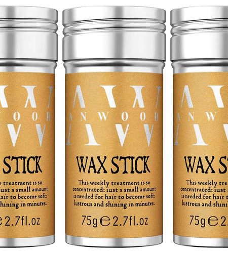 AnWoor Hair Wax Stick, 3PCS - Wax stick for Hair Wigs Edge Control, Hair Wax Stick for Flyaways, Taming Frizz, Hair Styling Slick Stick for Pomade & No-Greasy - 2.7 Oz 2.7 Ounce (Pack of 3)