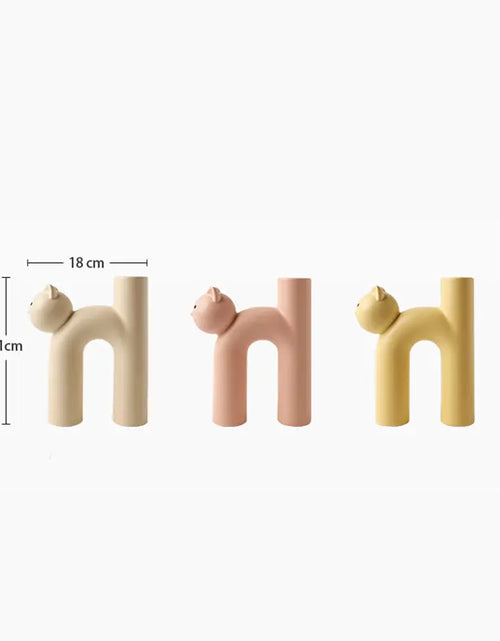 Load image into Gallery viewer, Cat Head Tube Vase

