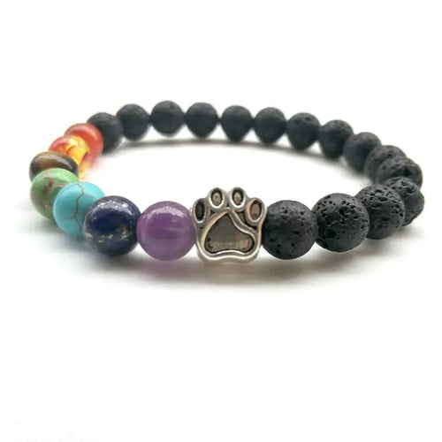 Load image into Gallery viewer, Pet Footprint Stone Bracelets
