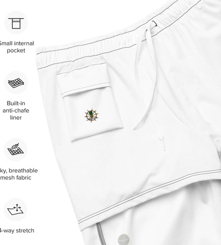 Men's White Eco Board Shorts