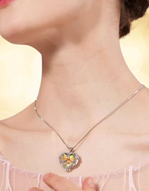 Load image into Gallery viewer, Crystal Angel Pendant Necklace
