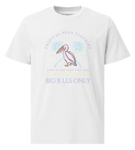 Premium Men's Tropical Pelican Organic Cotton T-Shirt – Sustainable Comfort with Coastal Style