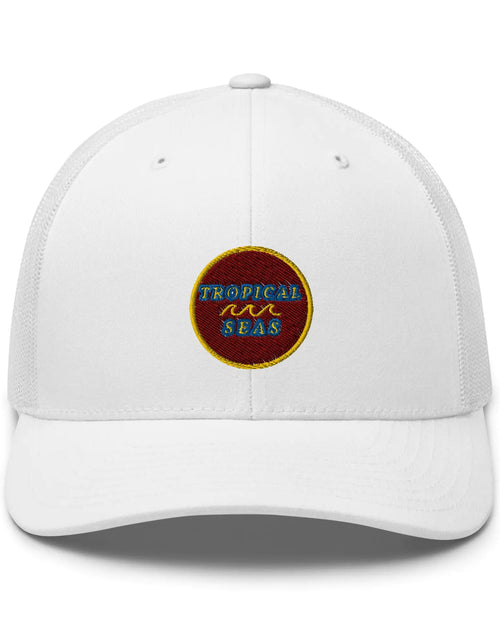 Load image into Gallery viewer, Tropical Maroon Trucker Hat
