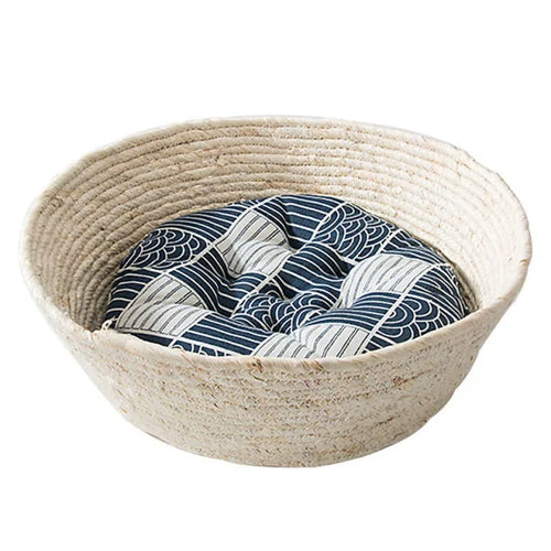 Load image into Gallery viewer, Cat Straw Bed
