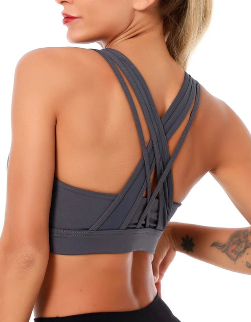 Load image into Gallery viewer, Kaminsky Women Push Up Sexy Back Sport Gathered Bra
