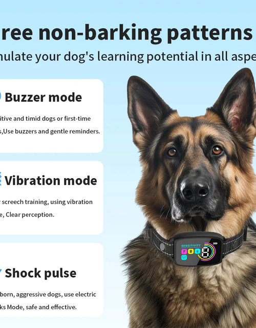 Load image into Gallery viewer, Rechargeable Smart Anti-Bark Collar with HD Display - Waterproof &amp; Effective Bark Control for Dogs!
