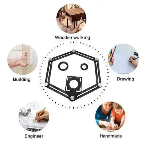 Load image into Gallery viewer, Multi-Angle Measuring Folding Ruler
