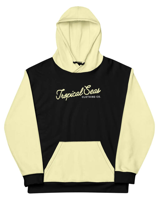 Load image into Gallery viewer, Cream Yellow Two-Tone Tropical Seas Hoodie
