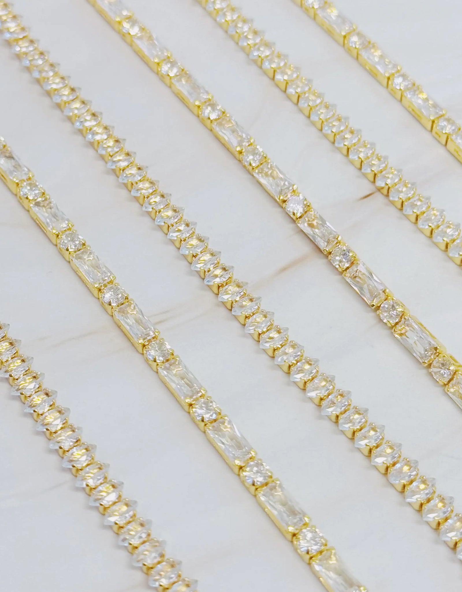 Marquise Cut Sparkle Tennis Necklace