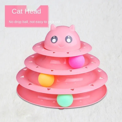 Load image into Gallery viewer, Turntable Balls 4 Layers Play Track Plate Cats Toys
