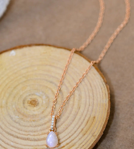 Moonstone Teardrop Pendant Necklace