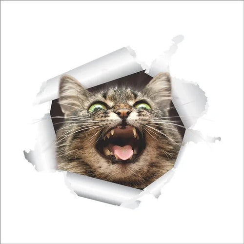 Load image into Gallery viewer, 3D Effect Cats Toilet Switch Toilet Door Sticker
