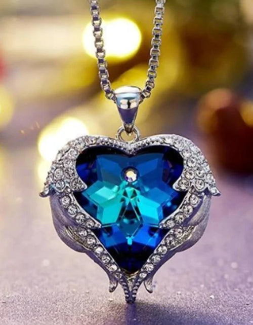 Load image into Gallery viewer, Crystal Angel Pendant Necklace
