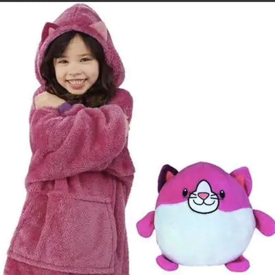 Load image into Gallery viewer, Kids Pets Blanket Hoodie Soft Plush
