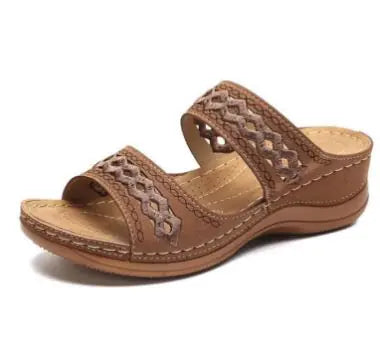 Load image into Gallery viewer, Open Toe Vintage Slippers
