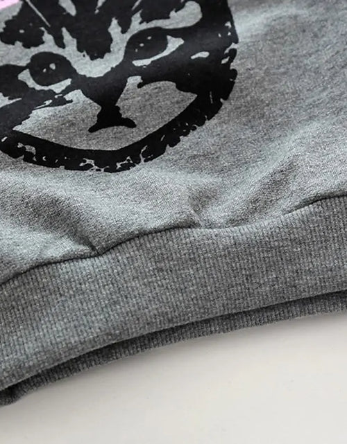 Load image into Gallery viewer, Long Sleeve Cats Print Tracksuit
