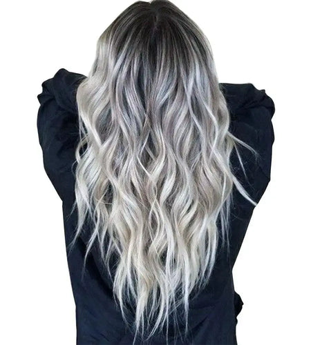 OmbreLong Silver Wig