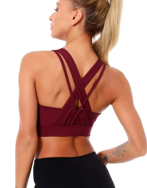 Load image into Gallery viewer, Kaminsky Women Push Up Sexy Back Sport Gathered Bra

