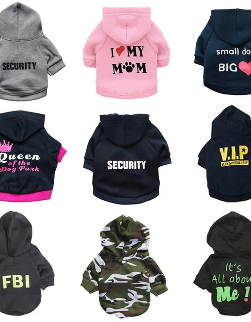 Load image into Gallery viewer, Security Dog Clothes Small Dog Hoodie Coat
