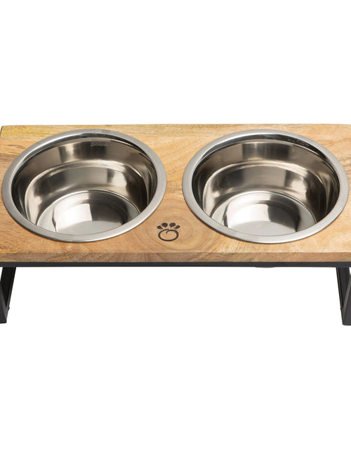 Load image into Gallery viewer, Wood &amp; Metal Elevated Feeder
