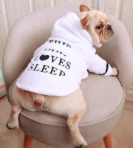 Pet Dog Bathrob Dog Pajamas Sleeping Clothes