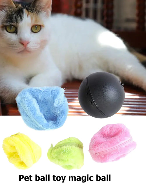 Load image into Gallery viewer, Automatic Magic Roller Ball - Interactive Plush Electric Toy for Dogs and Cats
