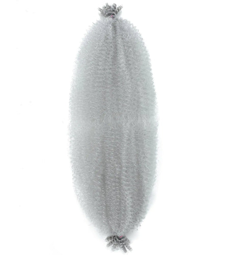 Springy Afro Twist Hair 24 Inch 3 Packs, Afro Twist Hair Pre Fluffed Spring Twist Hair Pre Separated Wrapping Hair for Soft Locs Hair Extensions (24 Inch (Pack of 3), Gray#) 24 Inch (Pack of 3) Gray#