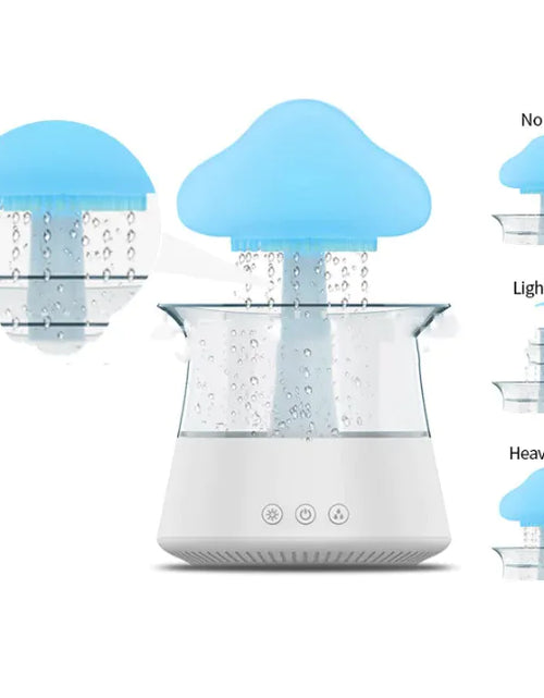 Load image into Gallery viewer, Ultrasonic Atomizing Cloud And Rain Humidifier Wood Grain Seven Color Light Aromatherapy Machine
