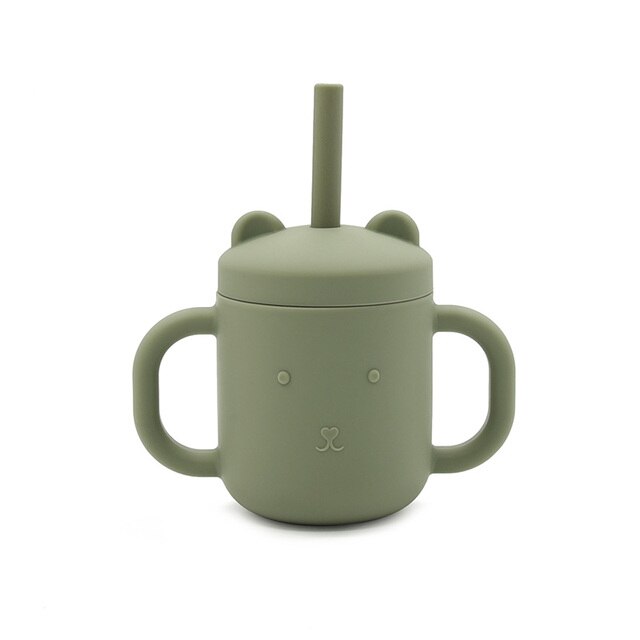 Children Portable Binaural Cup Straw