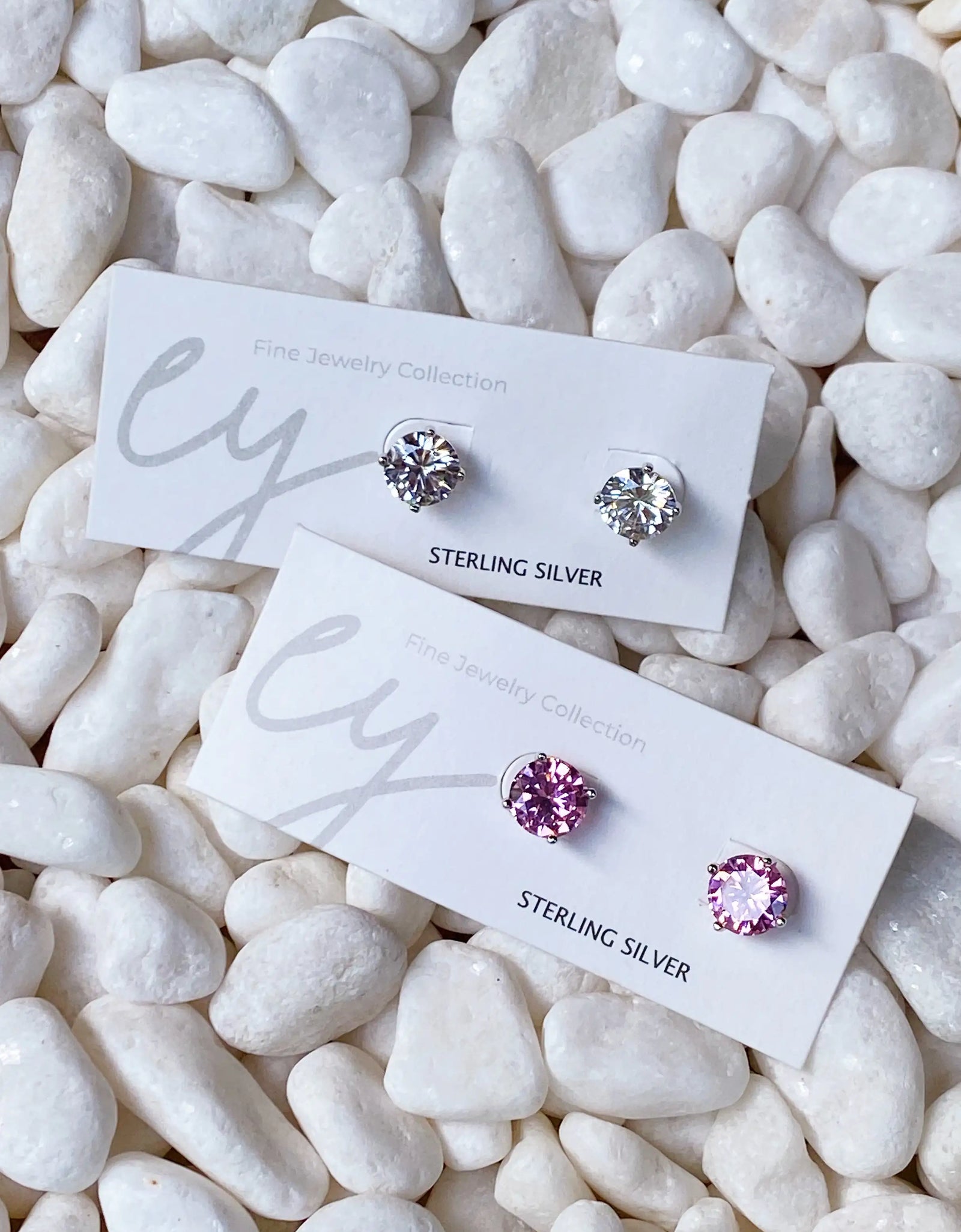 Exceptional Cut Sterling Silver Stud Earrings