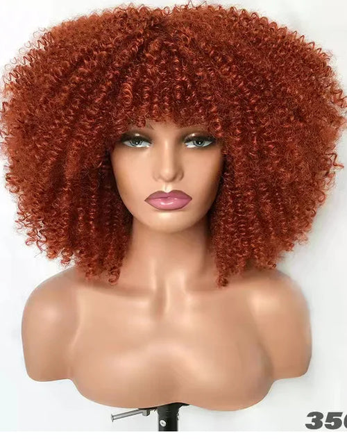 Load image into Gallery viewer, Curly Wig With Bangs
