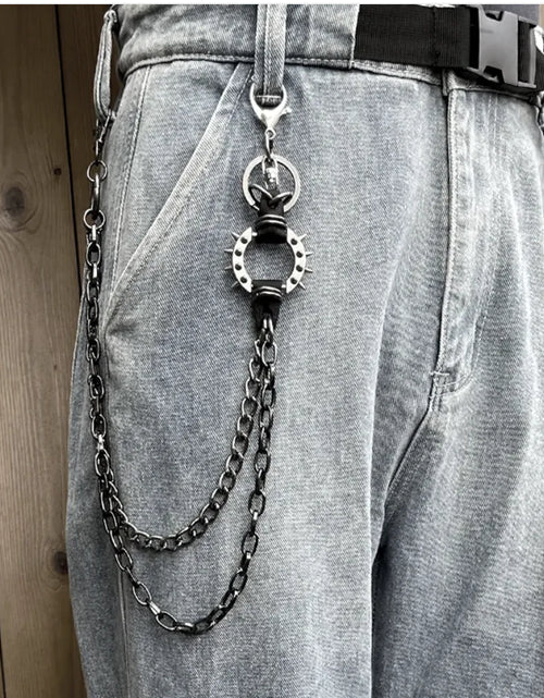 Load image into Gallery viewer, Trendy High Street Alloy Chain Waist Belt – Cool Rock Fashion Accessory
