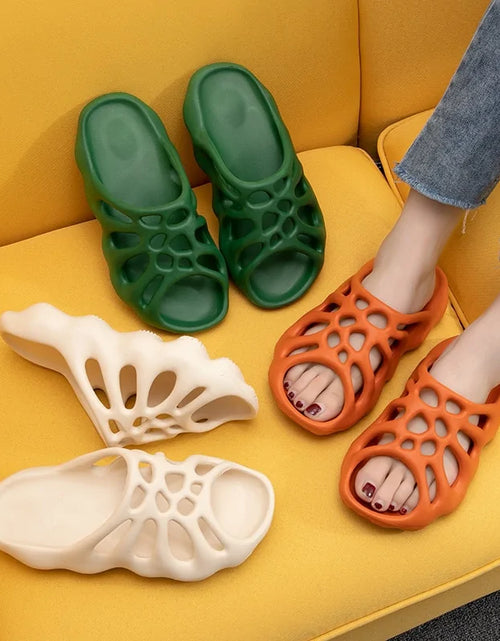 Load image into Gallery viewer, Cut Out Platform Slippers
